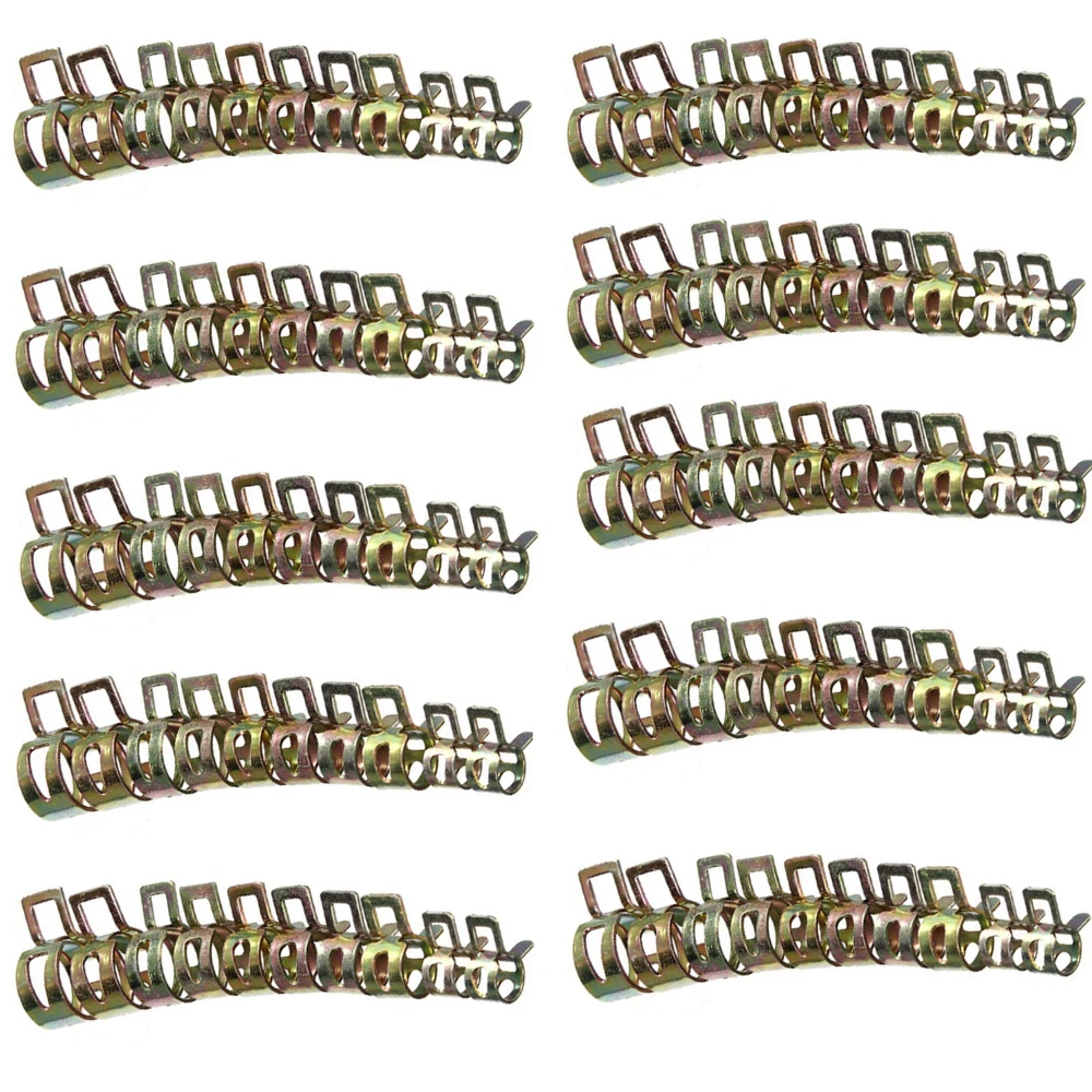 

Flexible Air Tube Clamps Metal Fastener 6-15mm Silicone Pipe Clamp Spring Band Hose Clips Fuel Line Hose Water Pipe