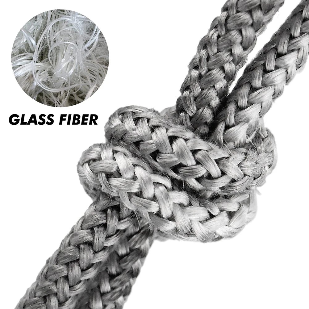 Fiberglass Rope Seal 10mm X 4m Black Durable Elastic Fiberglass Sealing Performance And Wood Burning Stove Doors