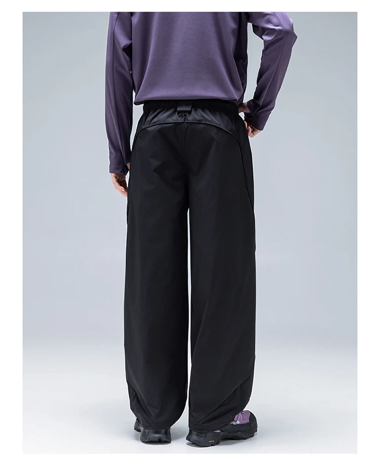 Unisex Wasserdichte Cargohose – Wandelbarer Straight/Jogger-Schnitt, 3D-Schnitt Reflektierende Reißverschlusstaschen, Urban & Leichte Outdoor-Bekleidung – Detail 11