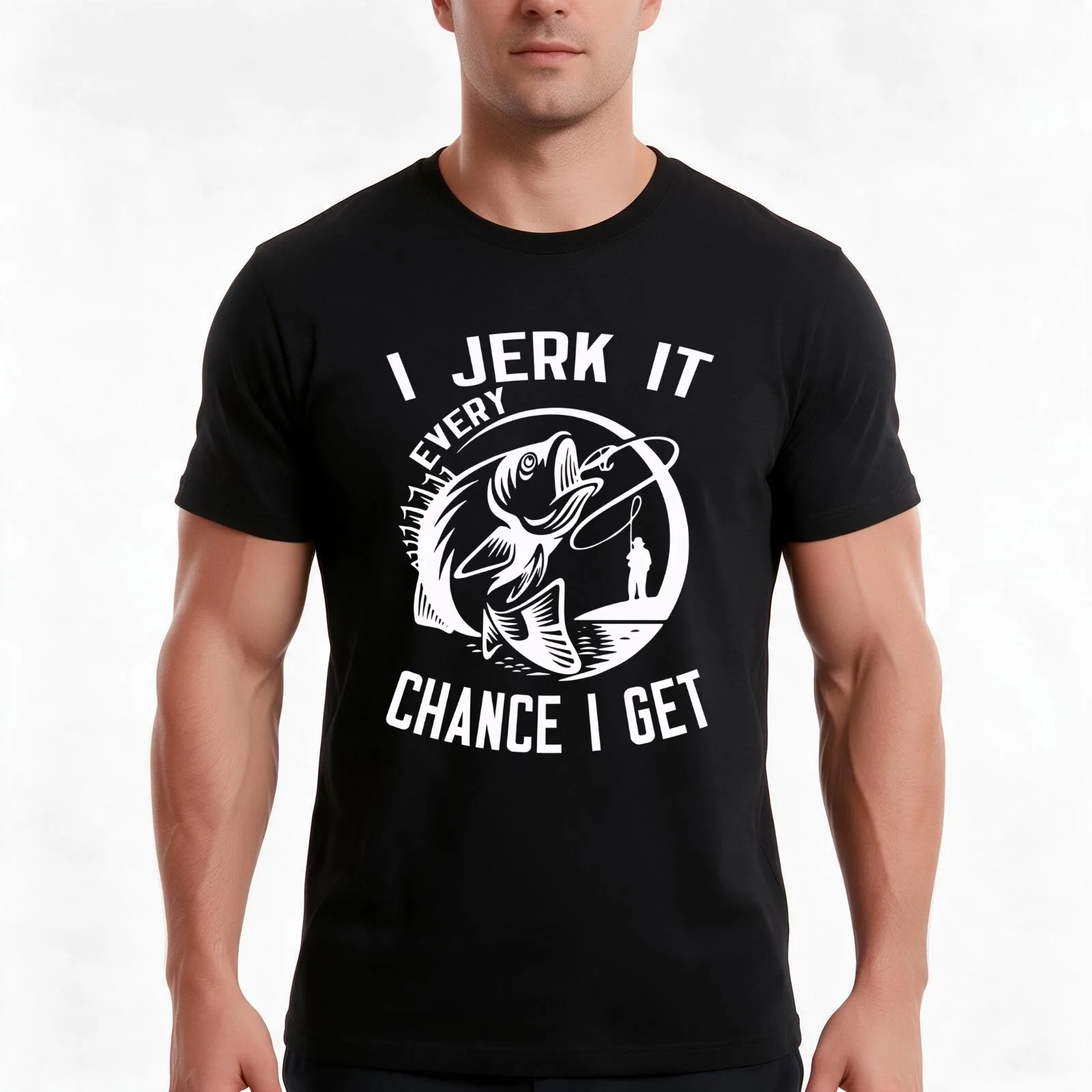 I Jerk It Every Chance I Get T-Shirt, Summer Casual Cotton Tee, Oversized Streetwear Tops, Vintage Graphic Print, 100% Cotton