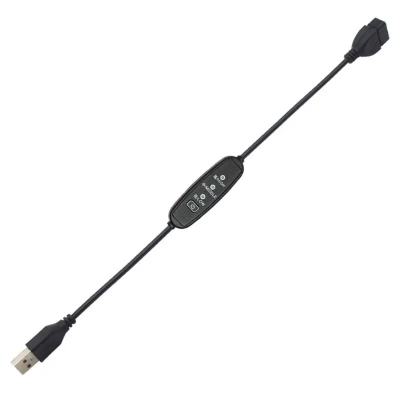 Cable USB 31BA 35cm con interruptores atenuación, Cable extensión línea Control velocidades para USB