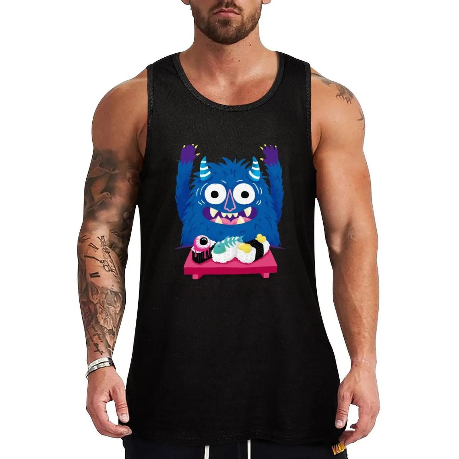 I Heart Sushi Tank Top Durable Stretch Tank Top Casual Athletic Sleeveless
