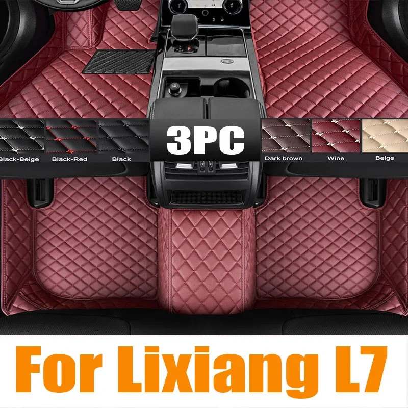 

Оригинальные автомобильные коврики для Lixiang L7 2023, водонепроницаемые нескользящие коврики для ног, черный автомобильный ковер из ТПЭ, оранжевые напольные вкладыши