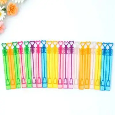 20 stücke Herz-Förmigen Blasen Set Flasche Set Kinder Party Im Freien Karneval Blase Gebläse Blase Gebläse Kit Zufällige Farbe