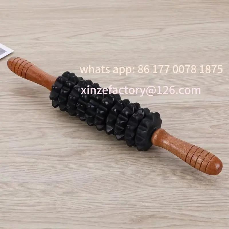 Customizable Multifunctional Manual Roller Massager Meridian Unclogging Muscle Relaxation Shoulder and Neck Roller Massage Stick