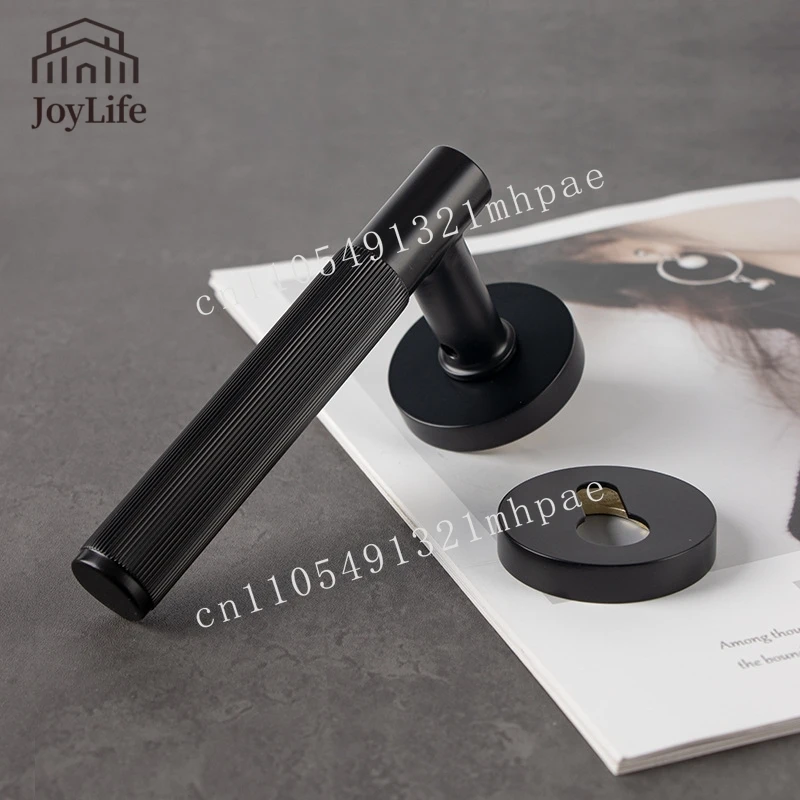 Elegant Brass Interior Door Handles - Retro Durable Corrosion Resistant for Bedroom, Living Room, Home Doors - Easy to Install