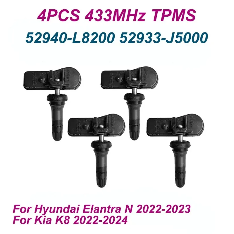 

4 шт. автомобильный датчик TPMS 433 МГц 52933-J5000 52933J5000 датчик шин для Genesis G70 Kia Stinger система контроля давления в шинах