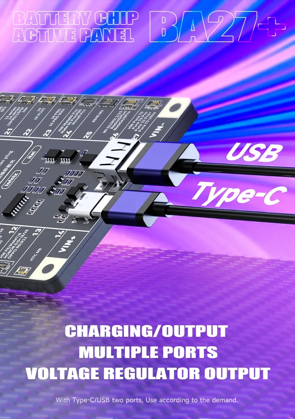 MECHANIC BA27+ Battery Chip Active Panel Fast Charging Detection Board For iPhone 6-16 series Android Samsung Repair Tool