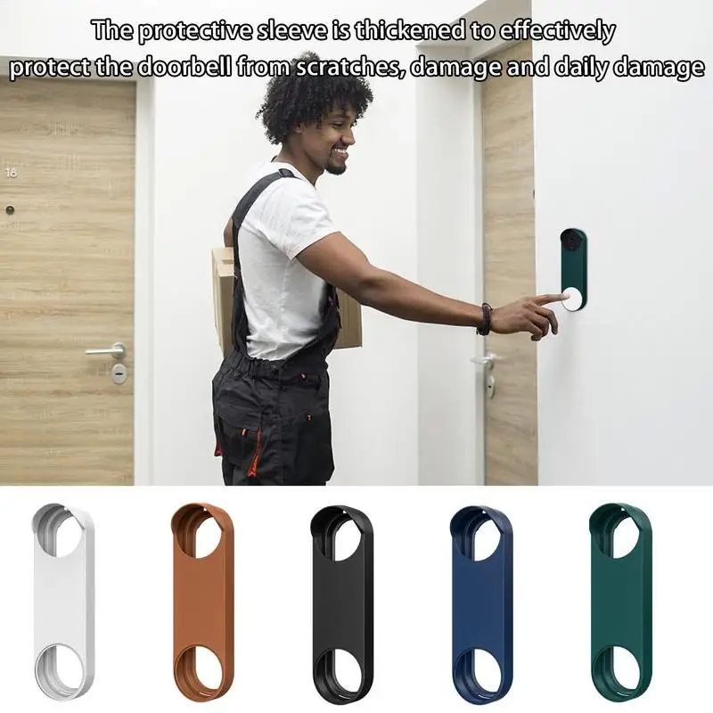 Silicone Cover forGoogle Nest Doorbell Wired 1st / 2nd gen Protective Skin Case Compatible with Nest Hello Video Doorbell