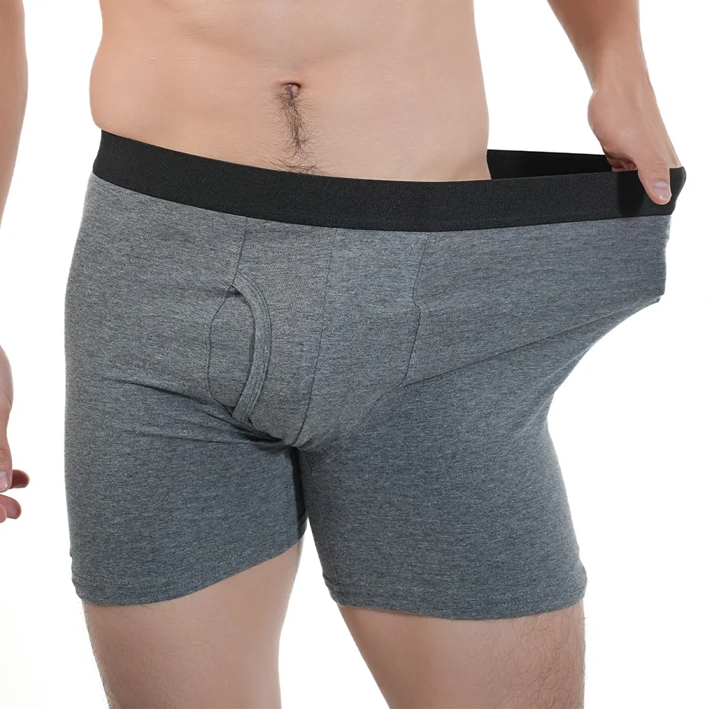 Mens Long Boxer Briefs Youth Sports Underwear Cotton Underpants Breathable Stretch Panties Plus Size Boxers Shorts Mens Gifts - Image 4