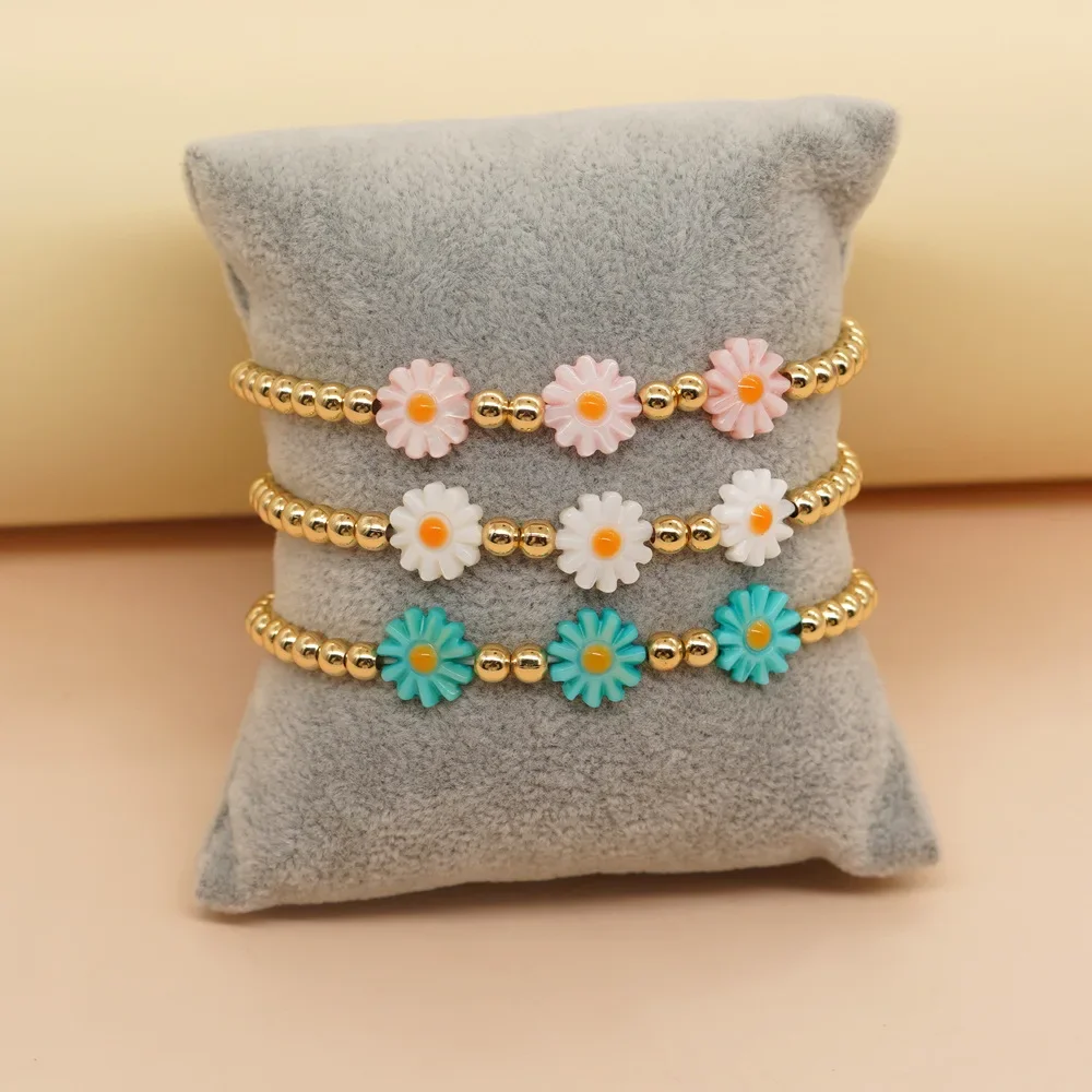 Rice bead bracelet Hand Knitting Fashion  Seashells Daisy Minimalist  Stretch Bohemian Tila Beaded bracelet