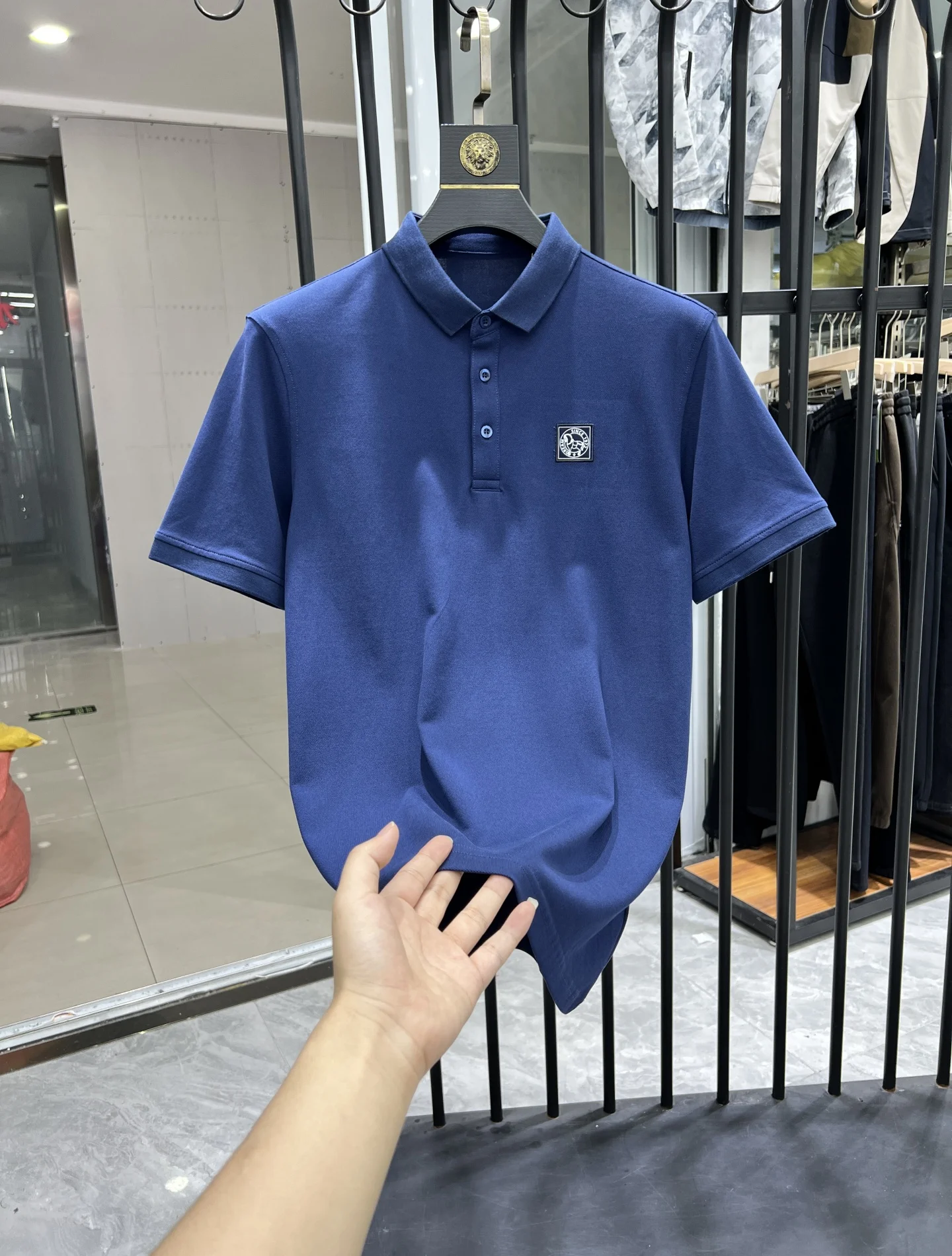 Camisa  Masculina Yajia 97% Algodão Piquet, Camiseta de Manga Curta, Respirável, Sensação Fresca, Moda de Verão, Design S...