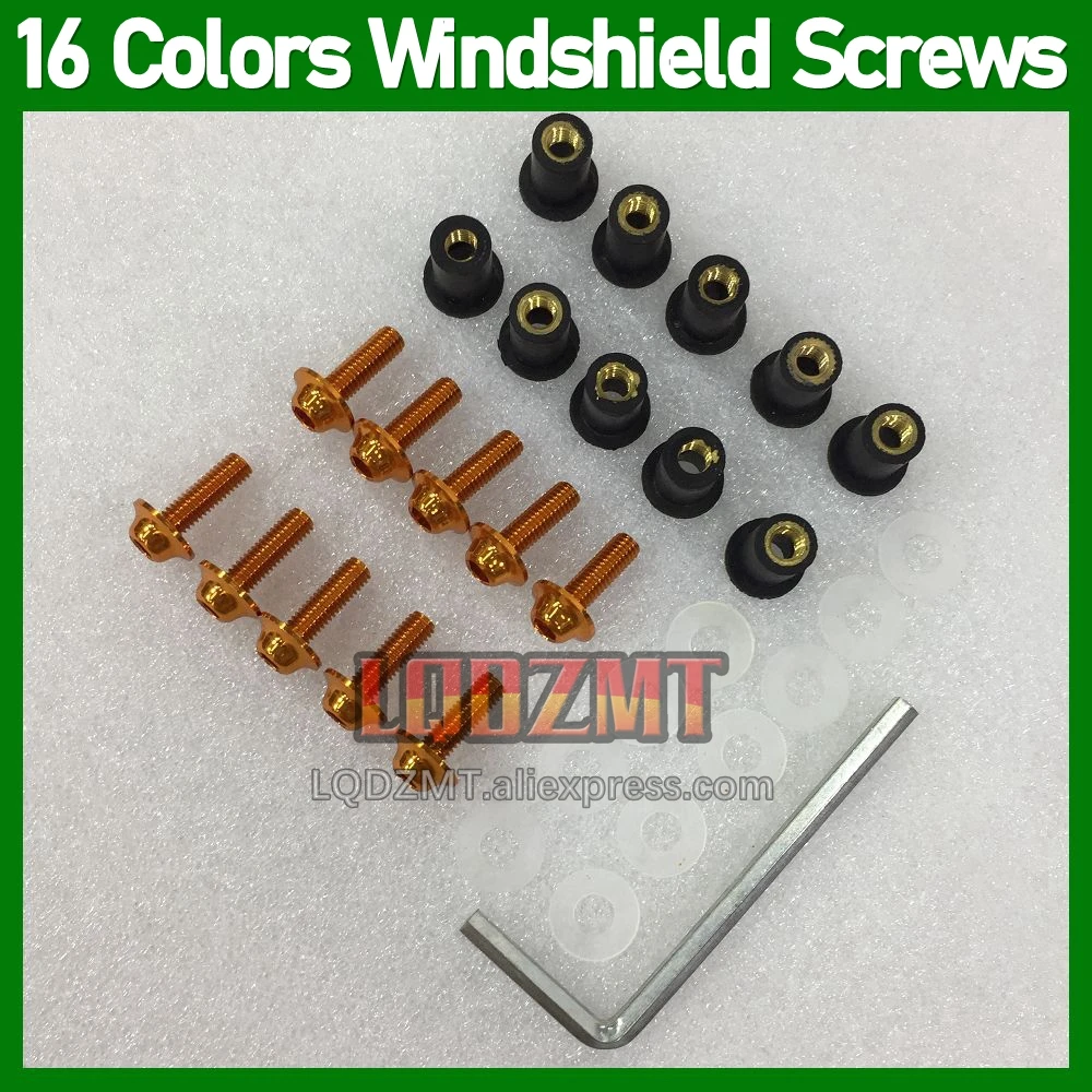 31pcs Moto Body Windshield Bolts For SUZUKI Hayabusa GSXR 1300 1300CC GSXR1300 2002 2003 2004 05 06 07 Windscreen Nuts Screws