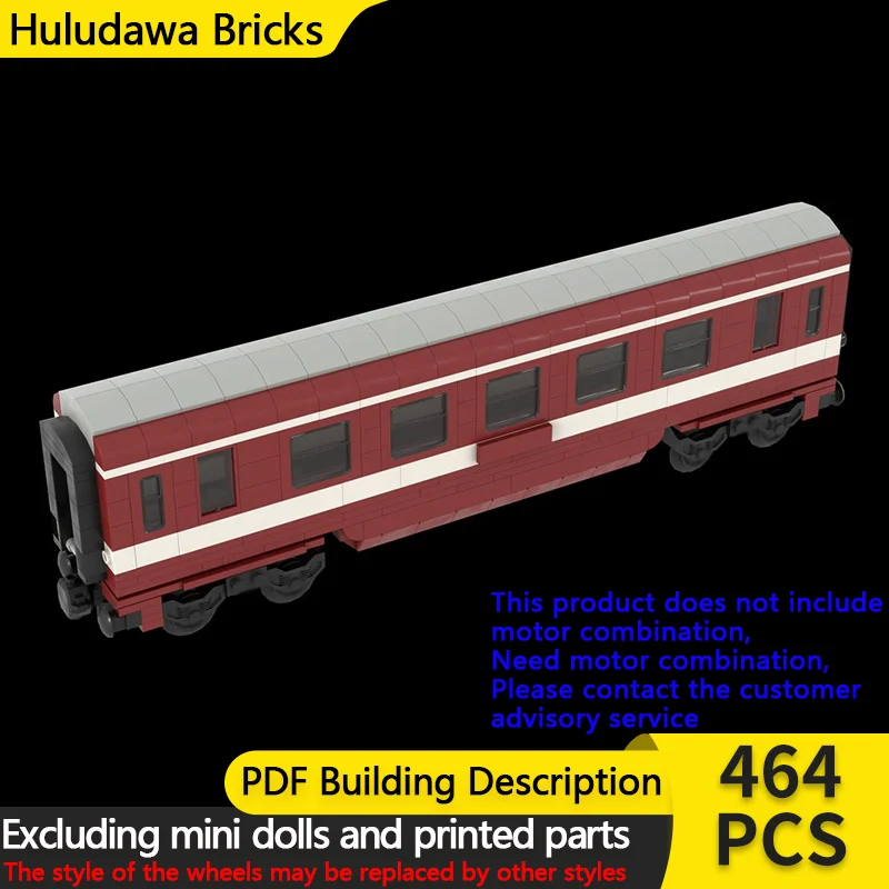 

City Car Model MOC Building Bricks French Passenger Train Carriage Modular Technology Children Holiday Gifts Assemble Toys Suit