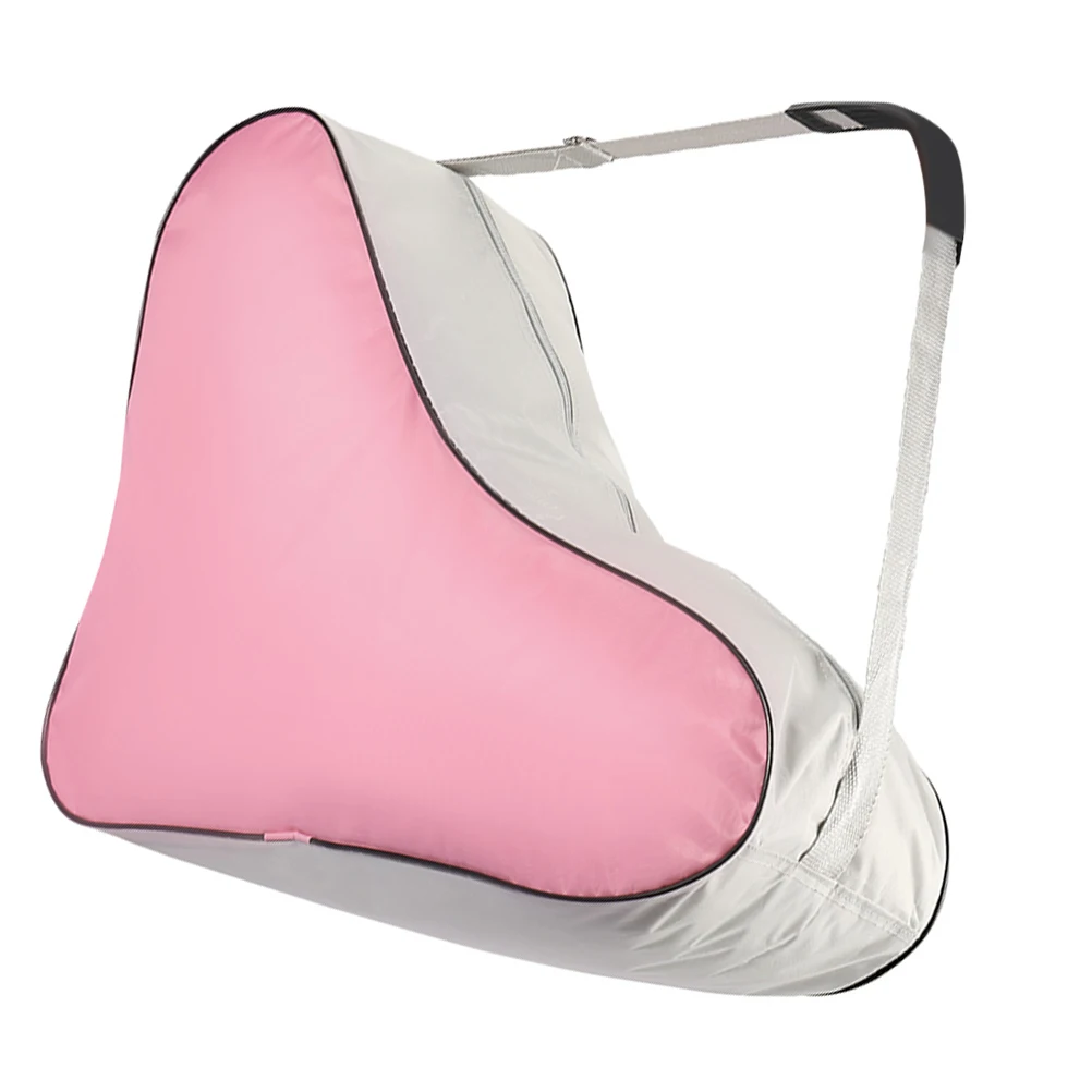 

Roller Skate Pouch Triangular Design Carry Bag Sturdy Handle Shoulder Strap for Ice Inline Quad Skates Sports Equipment