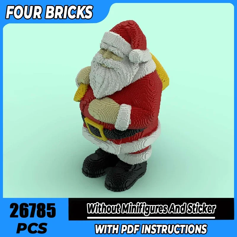 Moc Building Blocks Very Large Santa Claus Technology Modular Bricks Model  Gifts Christmas Toys DIY Sets Assembly