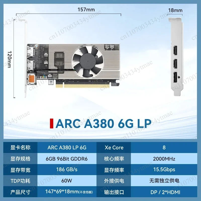 A380 A310 Desktop Gaming Graphics Card A380 LP A380LP 6G A310 4G Dedicated GPU For PC Gaming