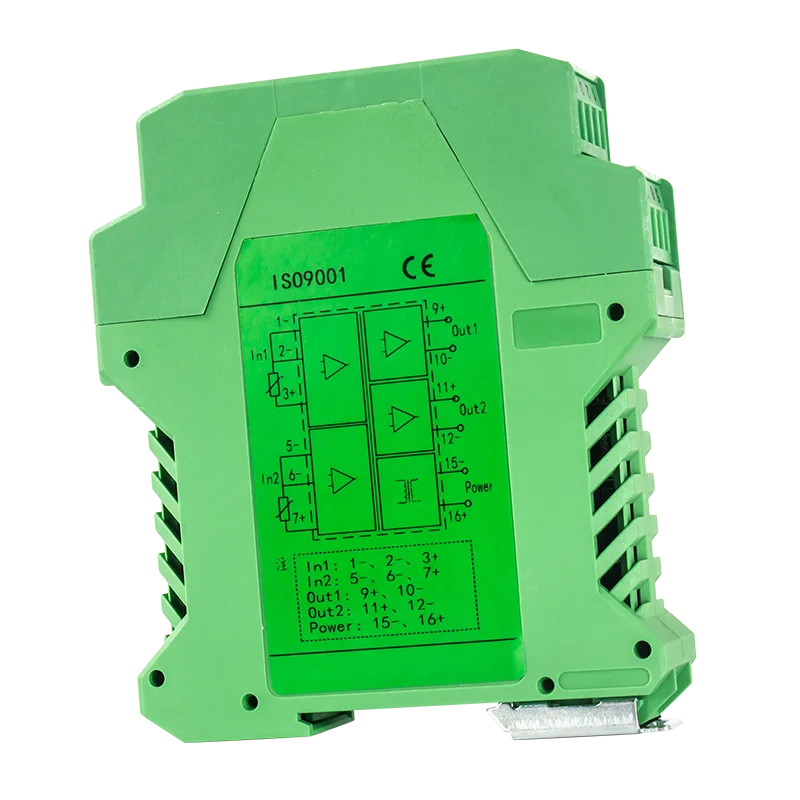 

1 In 2 Out PT100 0-100℃ 0-200℃ 0-300℃ Temperature Signal Transmitter 4-20mA RS485 0-10V 0-5V DIN PT100 Signal Converter