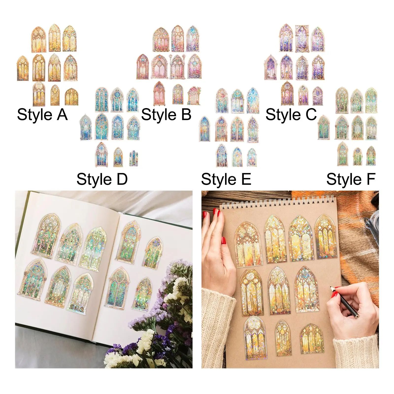 10x Handbook Stickers DIY Waterproof Supplies Decor for Party Card Making