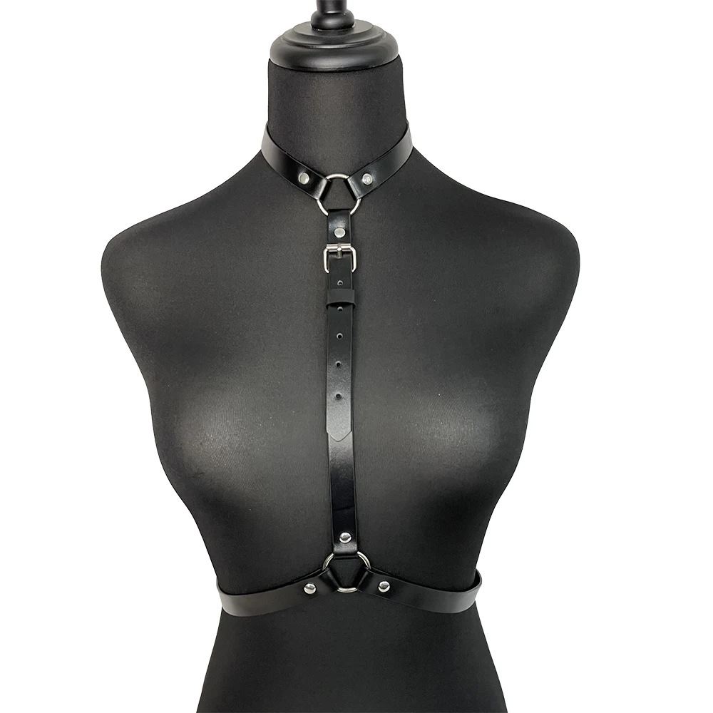 Fashion Trend Women Belt Gothic Handmade PU Leather Waist Straps Body Harness Belts Adjustable Punk Rock Costume Accessories