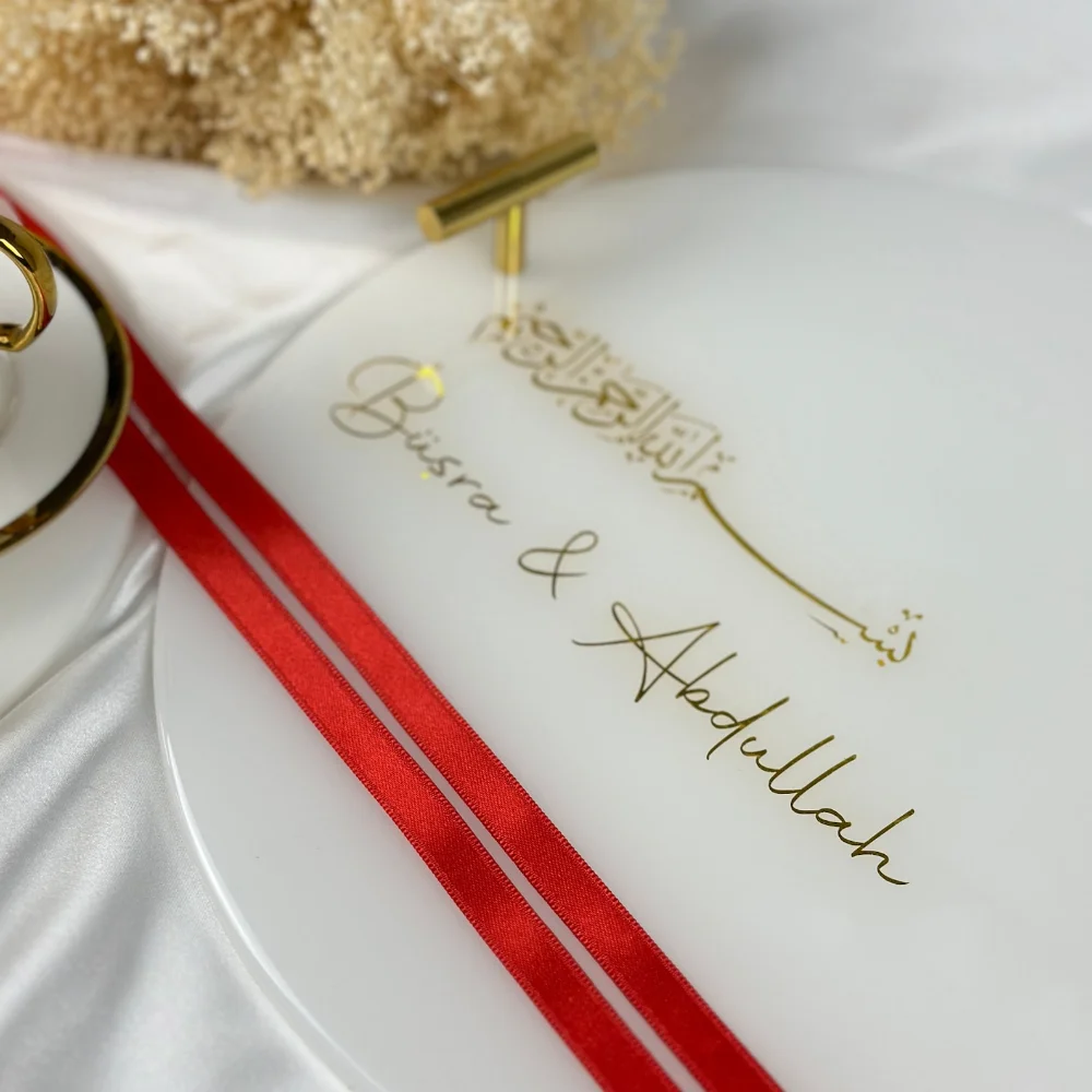 Vinyl Sticker Wedding Ring Tray Sticker Custom Name Gold Foil Personalized Engagement Tray Decor Bride And Groom Wedding Favors