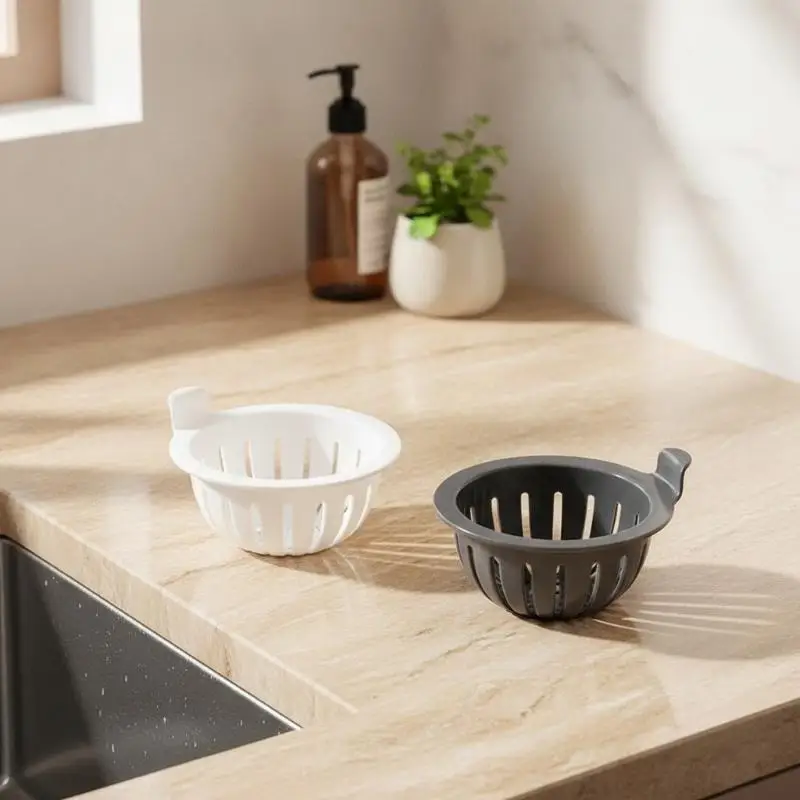1pcs Drain Basket With Handle Kitchen Sink Strainer Food Slag Strainer Drain Trap Convenient Creative Kitchen Supplies