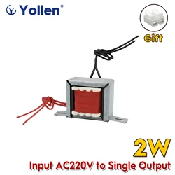 EI Power Transformer 2VA Input Voltage AC220V To Single Output Voltage AC6V/9V/12V/15V/18V/24V36V/48V/110V Option 2Wires 2Watt
