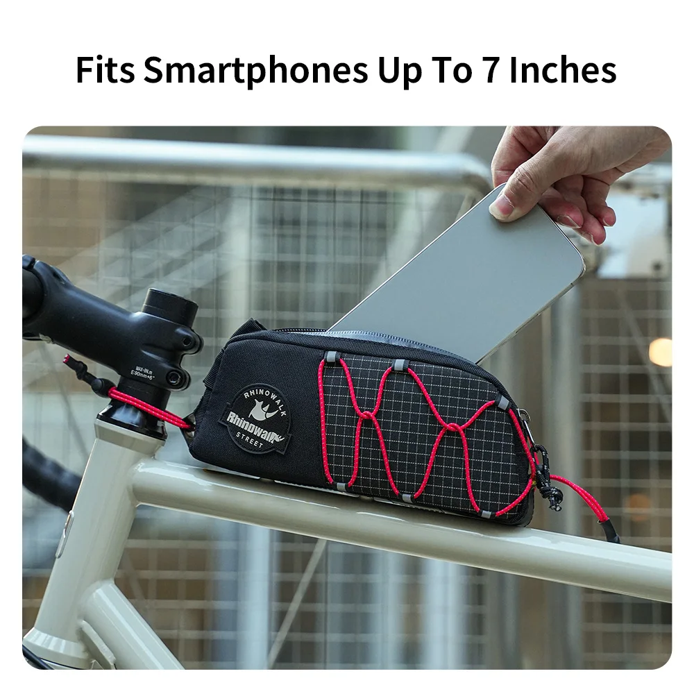 Rhinowalk 0.65L Waterproof Top Tube Bicycle Bag Hard Shell Bike Bag Stable Cycling Frame Bag Bike Accessories for Road bike
