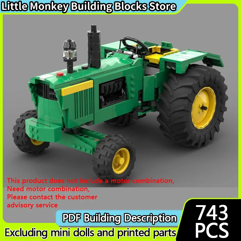 

Конструктор City Car Model MOC: Классический сельскохозяйственный трактор 5010, модульная технология, детский праздничный подарок, набор для сборки