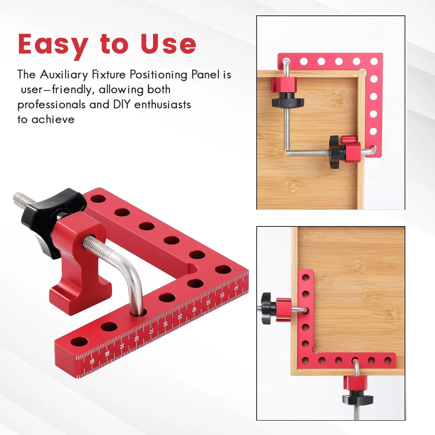 A36T-120Mm Right Angle Fixing Clip 90 Degree L-Shaped Auxiliary Fixture Positioning Panel Fixing Woodworking Clamping Tool