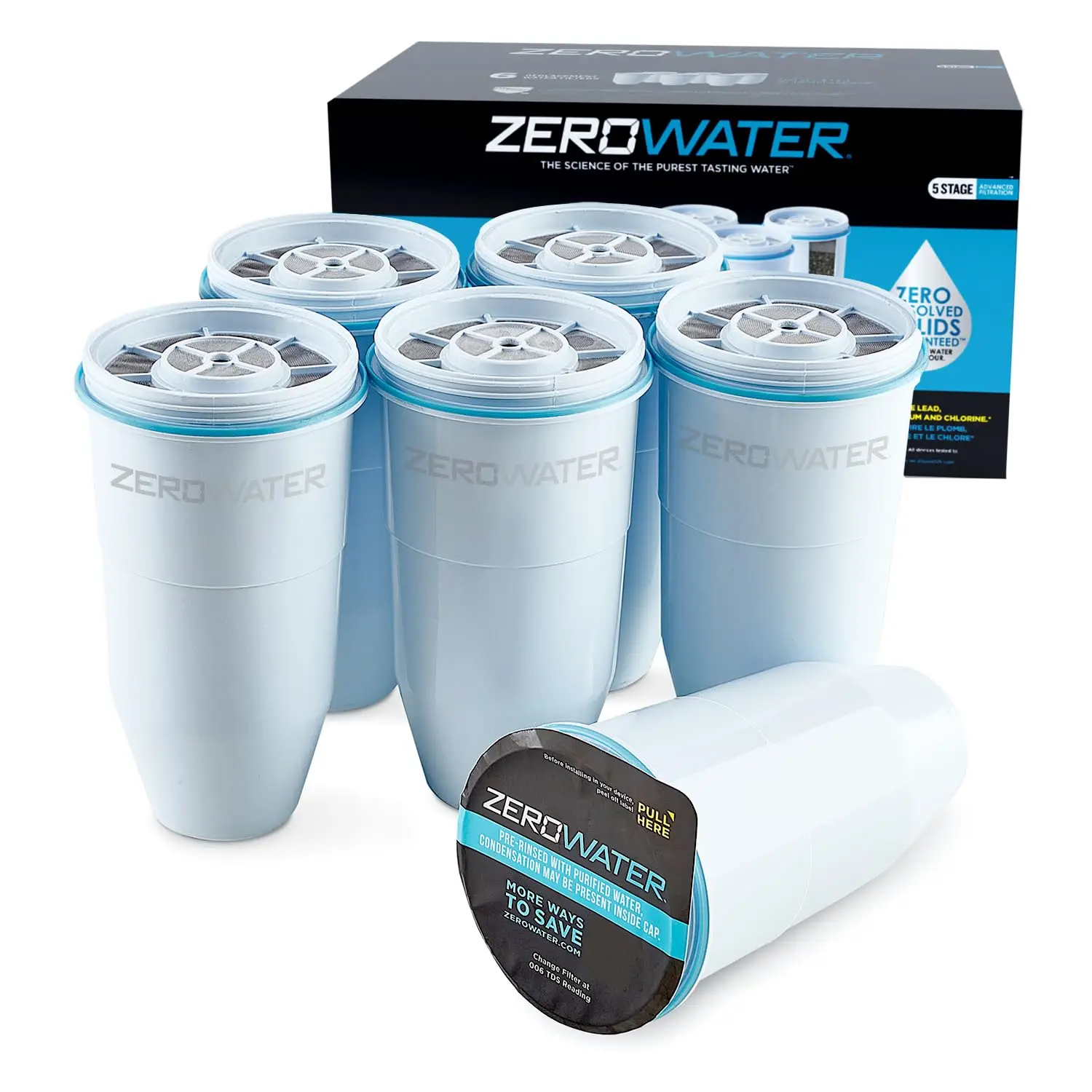 Filter 6-Pack + 40-Cup Ready-Pour Glass Water Filter Dispenser