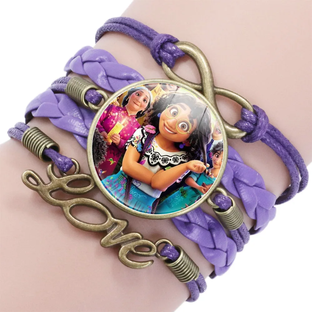 Disney Anime Encanto Bracelet Cartoon Figure Mirabel Isabela Princess Girls Bracelet Wristand Jewelry Kids Gifts