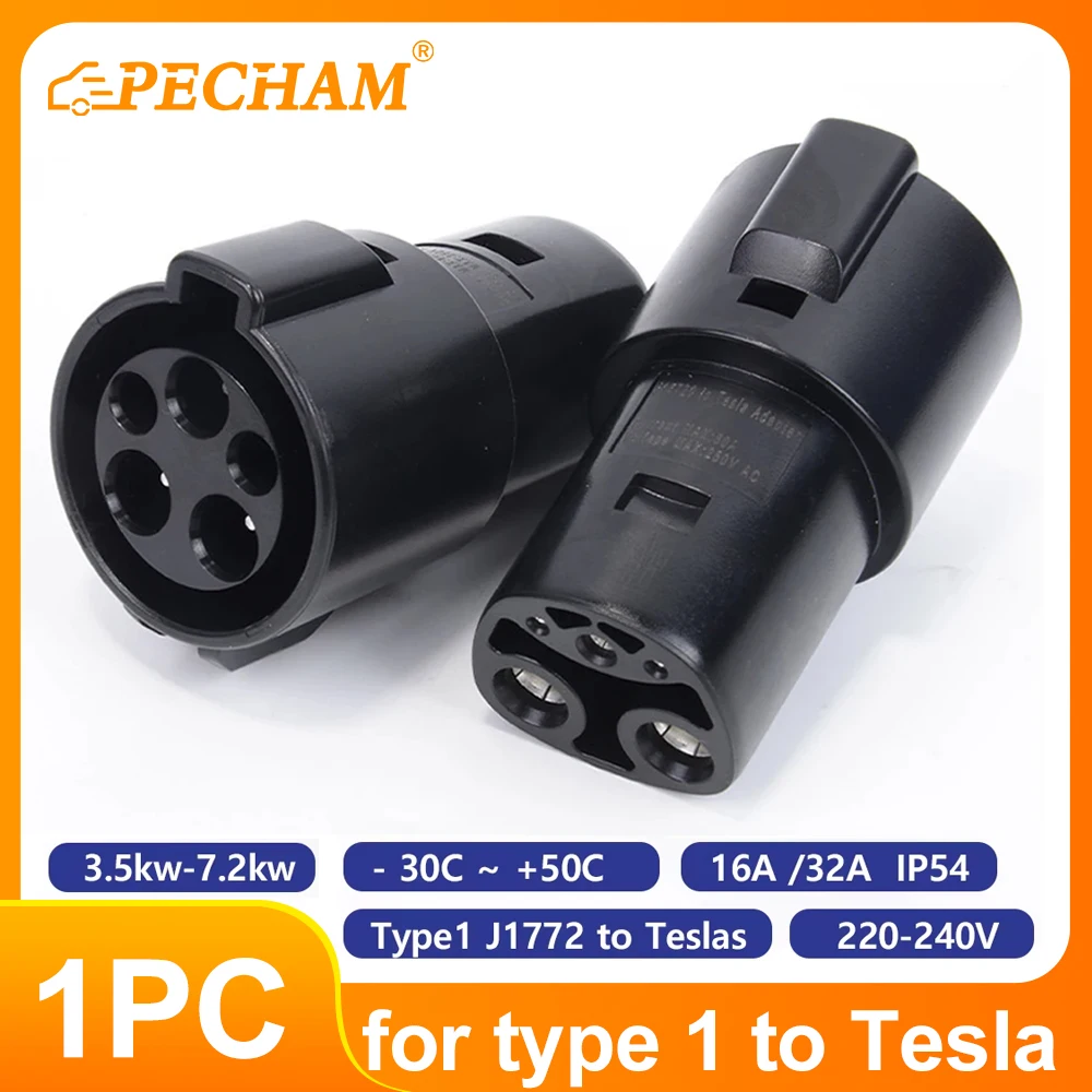 New Electric Vehicle Charging Adapter Type1 J1772 to Teslas Model X Y 3 S for EV Charger Connector EVSE Conversion Teslas Socket