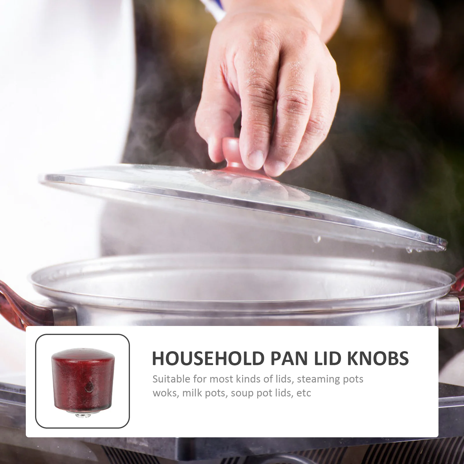 

4Pcs Pot Lid Knobs Heat-Resistant Anti-Scalding Design Suitable Most Lids Steaming Pots Woks Milk Soup Pots Practical Kitchen