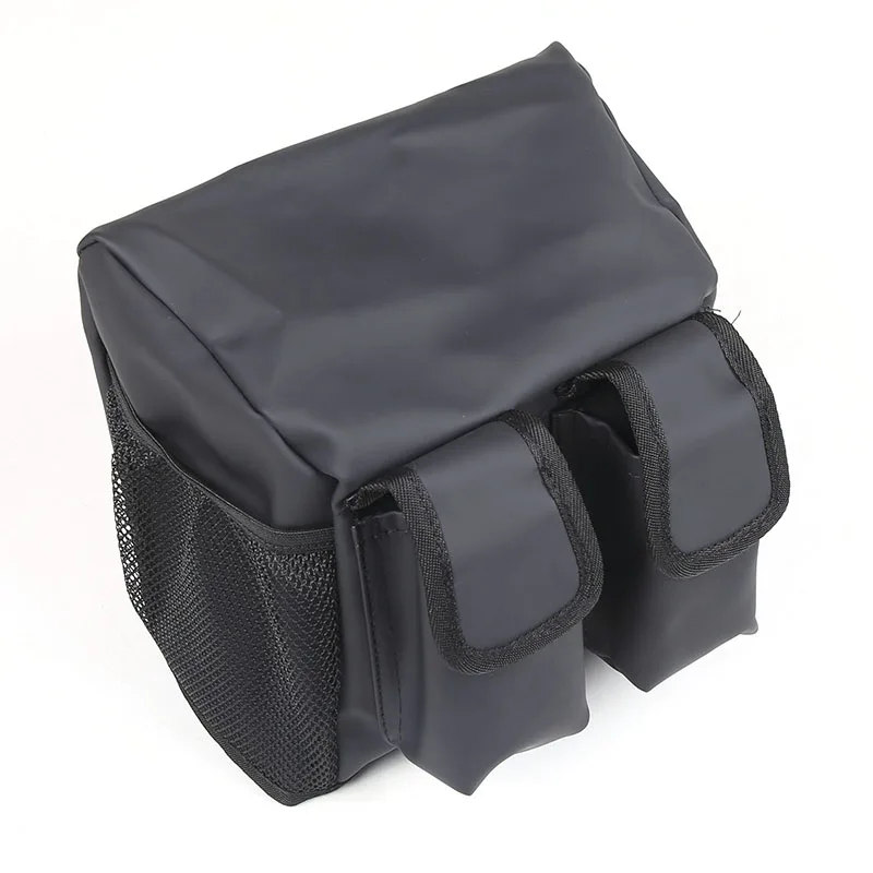 For Toyota Tundra 2022-2024 Leather Black Car Seat Headrest Storage Bag Hanging Bag Thermos Cup Storage Bag Car Accessories