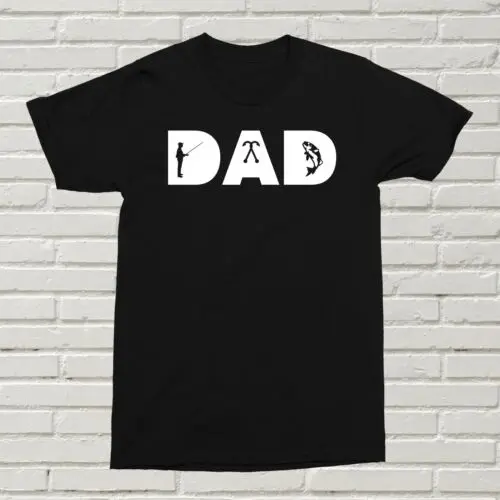 Dad Fishing T-Shirt Funny Quote Birthday Christmas Present Gift Lazy Hook Rod