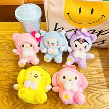 Kuromi Melody Cinnamoroll en HelloKitty rugzak hanger sleutelhanger schattige zachte comfortabele cartoon pluche pop diy accessoires