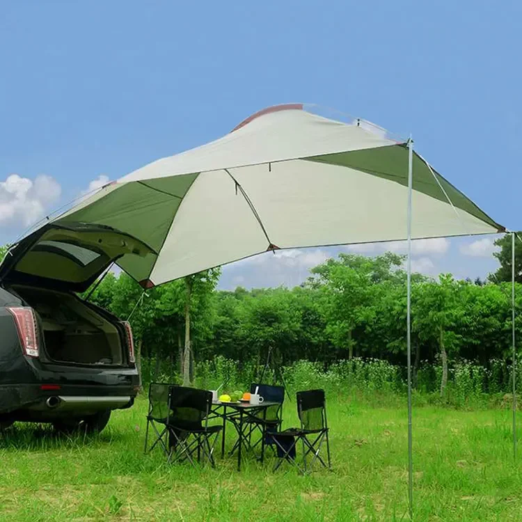 Hot Sale Awning Sun Shelter 5-8 Person Outdoor Camping Roof Top Port Car Canopy Tent