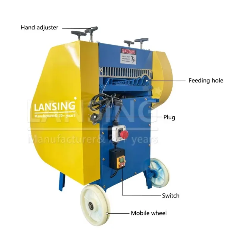 Full Automatic Professional Wire Stripping Machine Waste Wire Stripper Scrap Copper Cable Recycling Machine