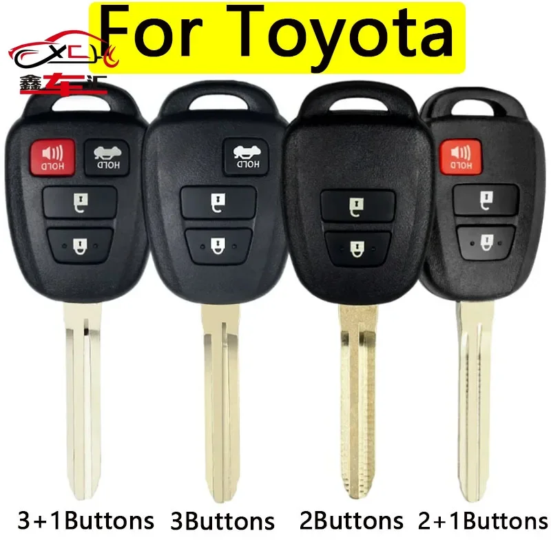 XCH Remote Control Key Car Key Shell Case for Toyota Corolla RAV4 TOY43 Camry Prius 2012 2013 2014 2015 2016 2017 2/3/4 Buttons