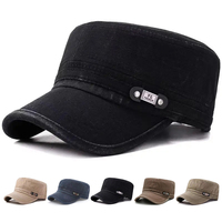 Unisex FS Label Washed Flat Baseball Caps Spring Autumn Adjustable Casual Baseball Caps Outdoor Sunscreen Hat Sports Cap
