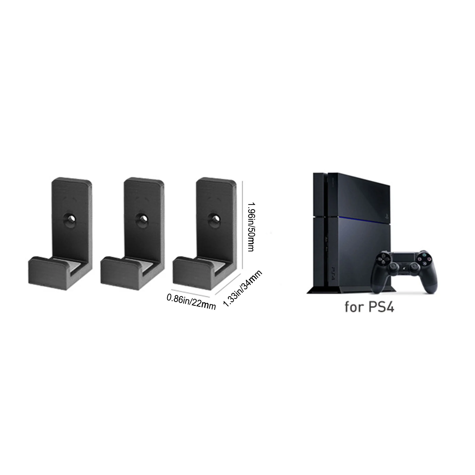 For PS4 Console Wall Mount Bracket Holder For Play station 4 Storage Stand Host Rack Hook Base For PS4 Pro/Slim Accessories