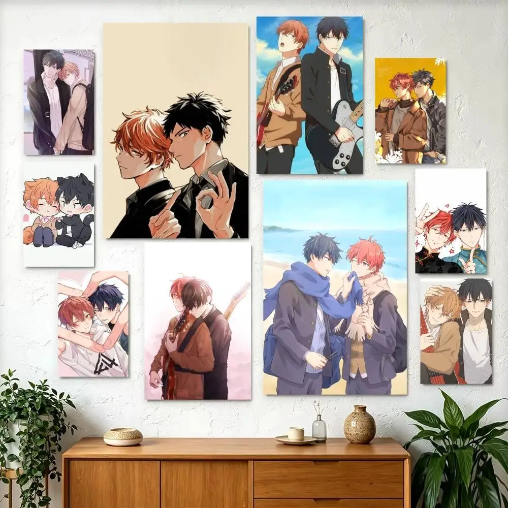 Given BL Anime Ritsuka Mafuyu Sato Poster Perfect Space Sticker Self Adhesive for Office Home Theater Wall Art Decor Fancy Gift