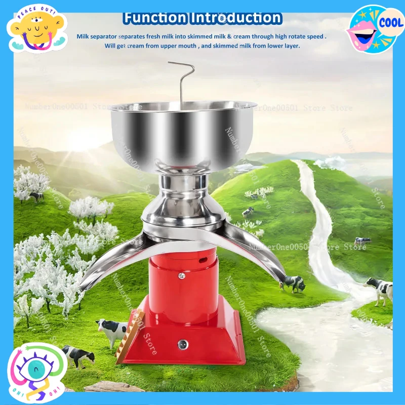 Electric Cream Separator Machine 50L 100L Milk Skimmer for Commercial Home Use Dairy Processing