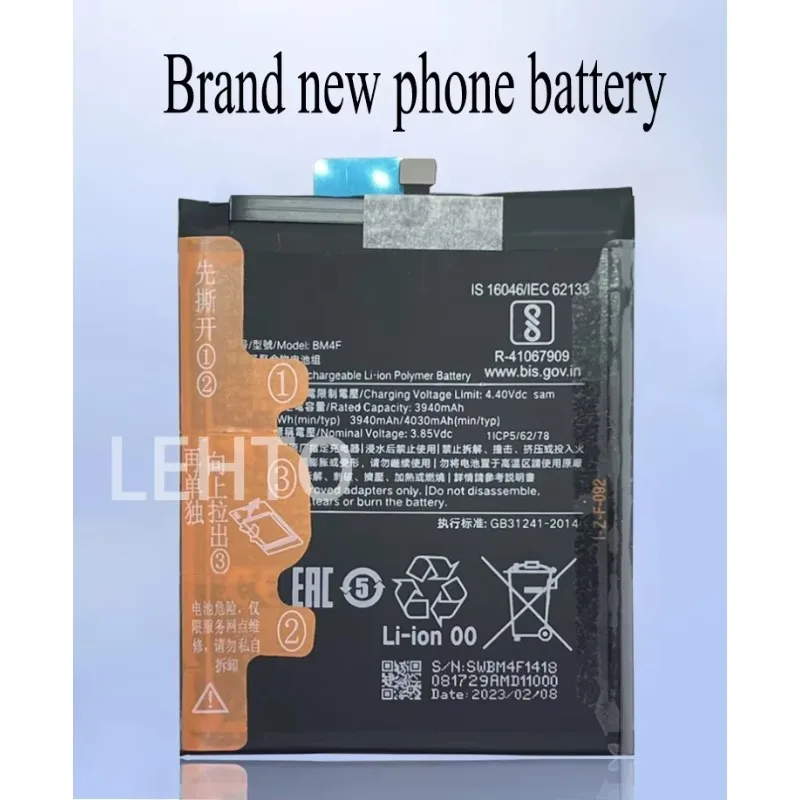 100% New Original BM4F Battery For XIAOMI mi A3/mi 9 Lite/ CC9E / CC9 Phone Replacement  Bateria