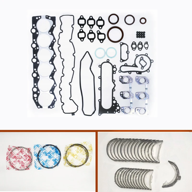 1HZ Engine Full Gasket Set kit crankshaft connecting rod bearing piston ring for Toyota Coaster Land Cruiser 4164cc 4.2 D TD 12V