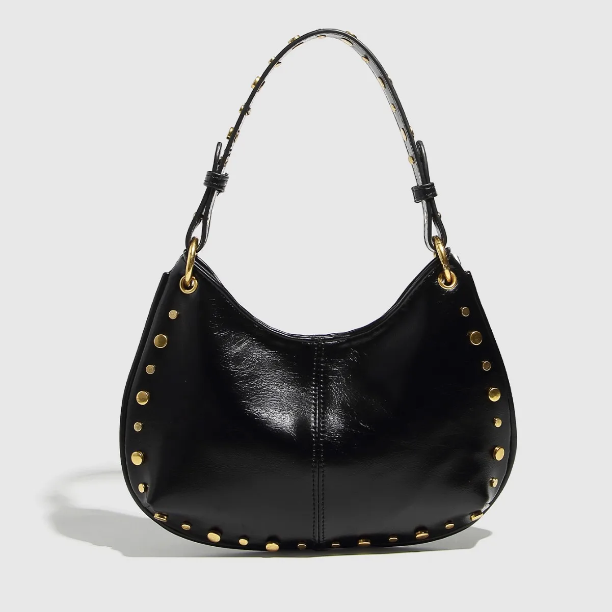 

2025 модная уличная панк-седло с шипами, регулируемая женская сумка через плечо на одно плечо, женская сумка-седло