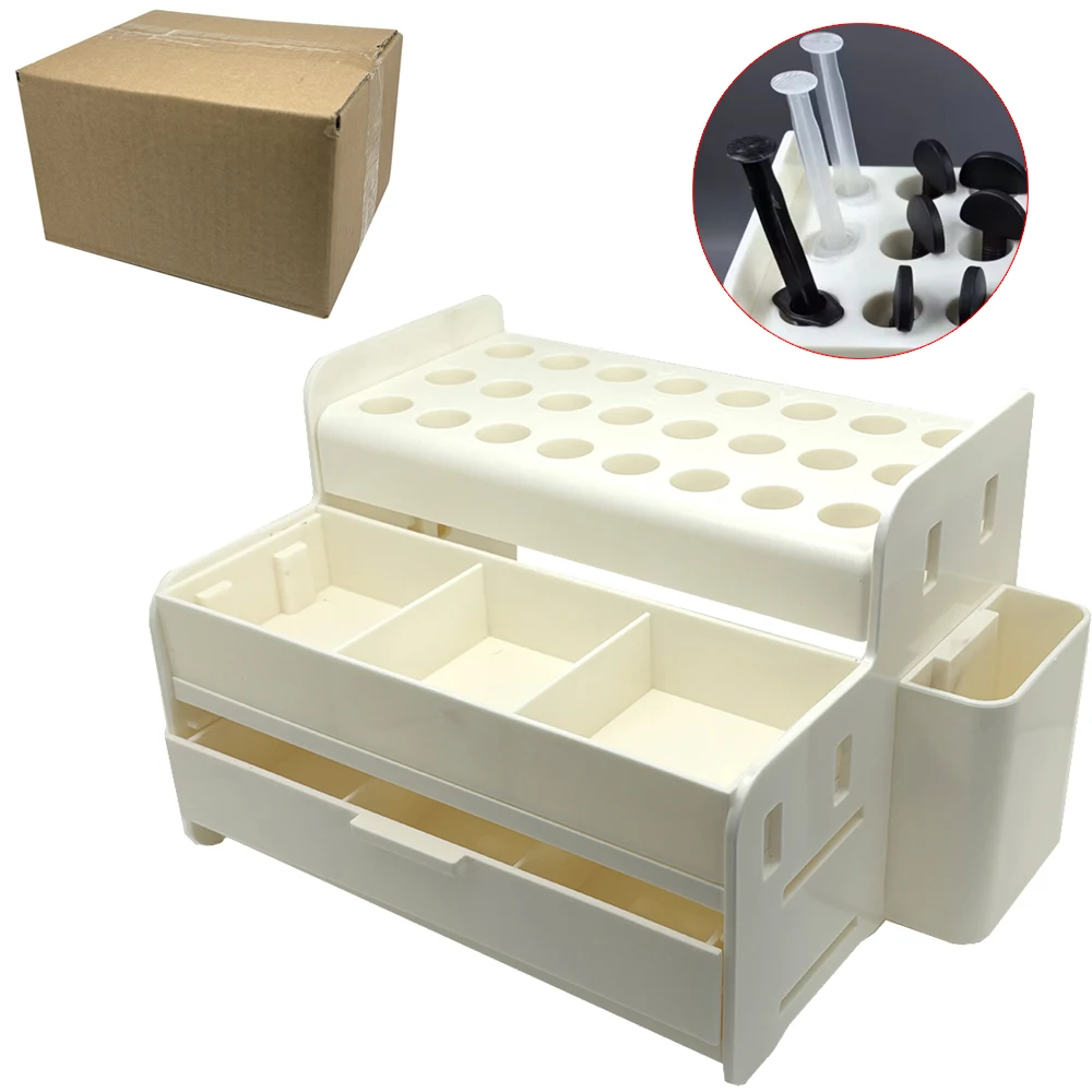 Dispenser Box Dental Resin Composite Holder Plastic Adhesive Applicator Dispenser Organizer Holder Material Storage Box