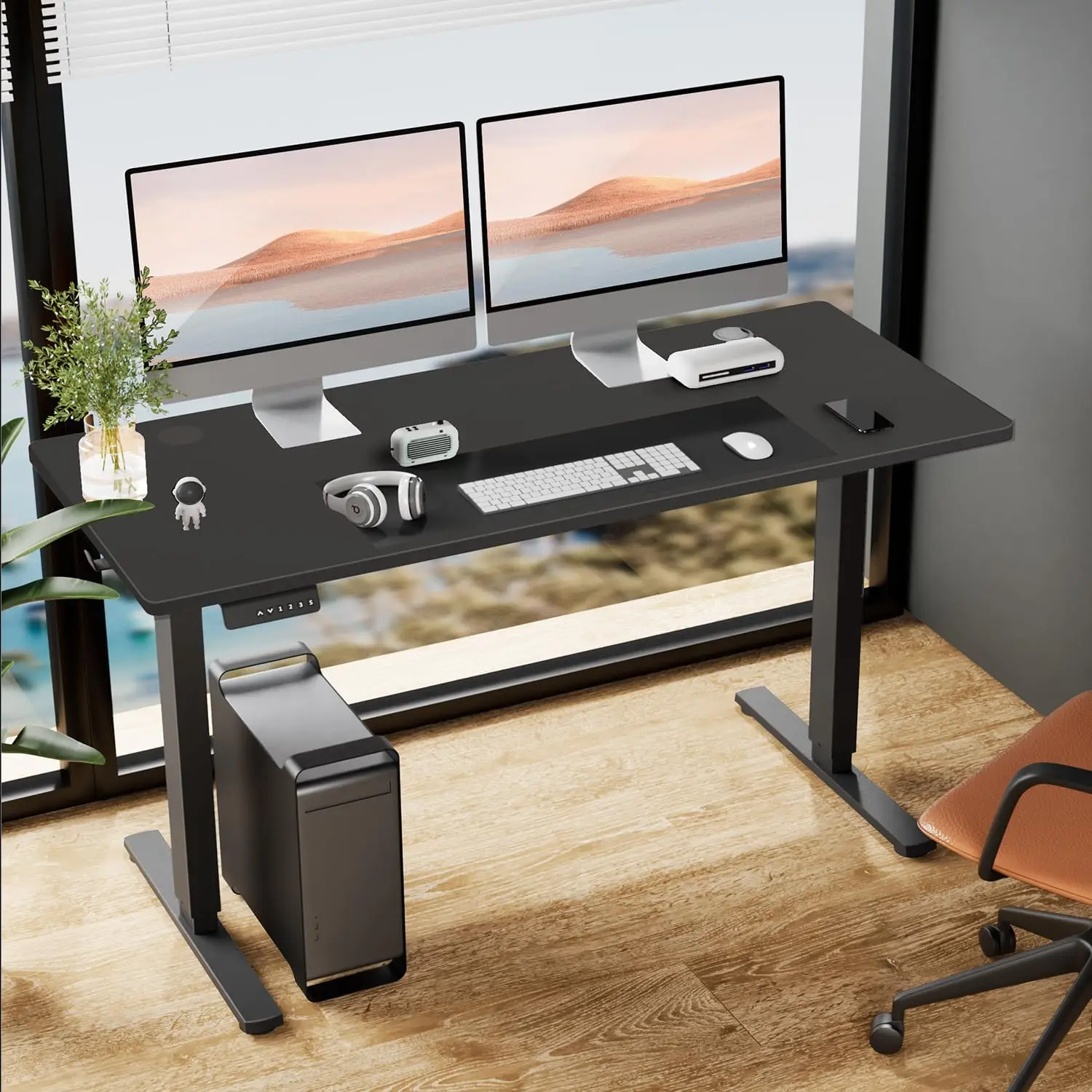 SMUG Standing Desk, Adjustable Height Electric Sit Stand Up Down Computer Table, 48x24 Inch Ergonomic Rising Desks eiyuden chronicle rising ps4