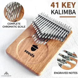 41 Keys Chromatic Kalimba 3 Layer Thumb Piano Professional Calimba Solid Wood Keyboard Musical Instruments Mbira Christmas Gift